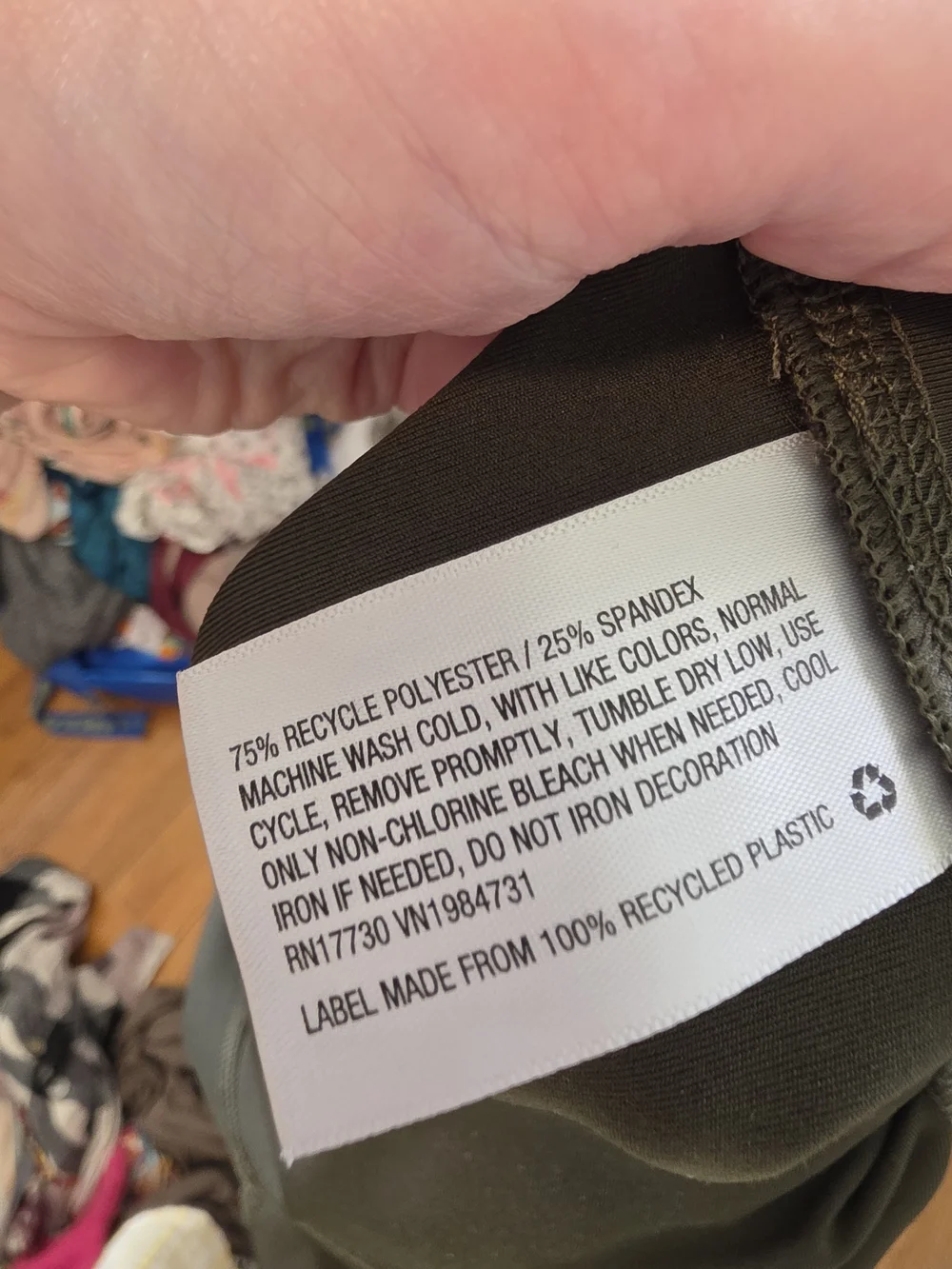 All in Motion Olive Green Active 7/8 Leggings Size Large